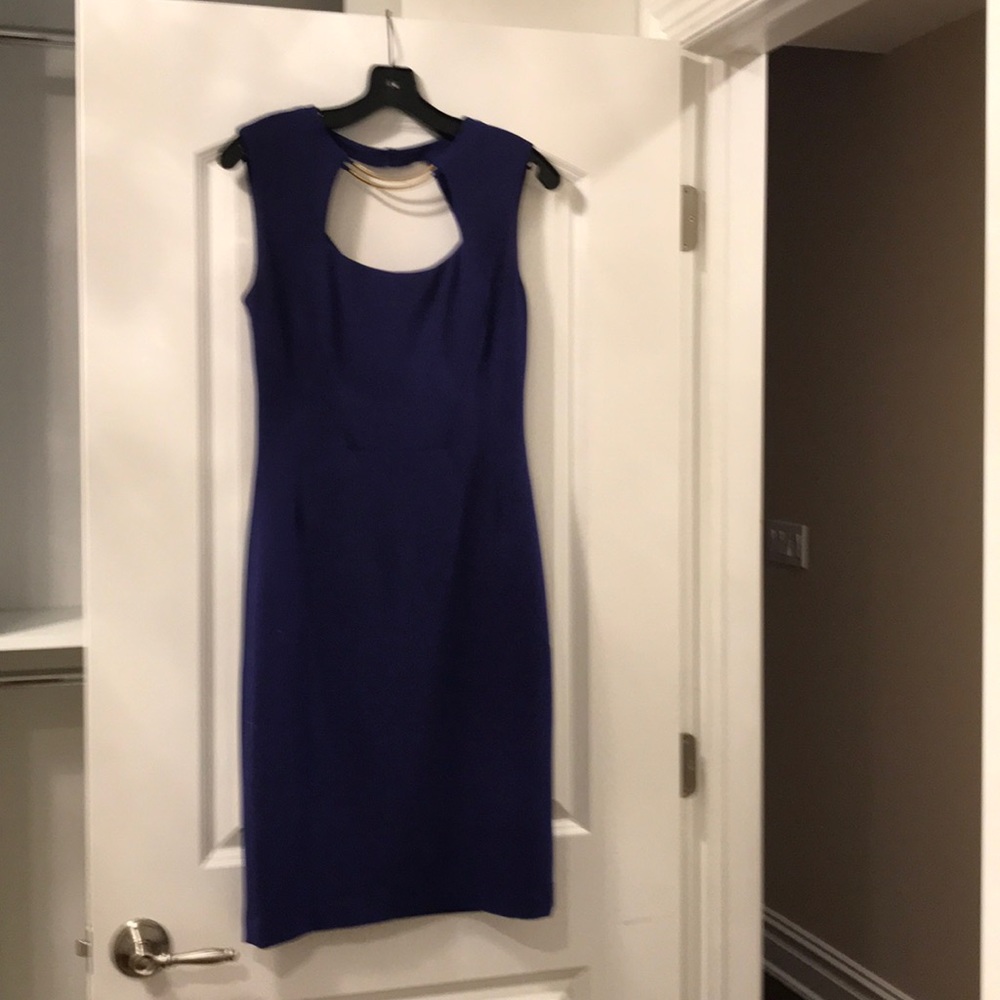 Blue fitted dress